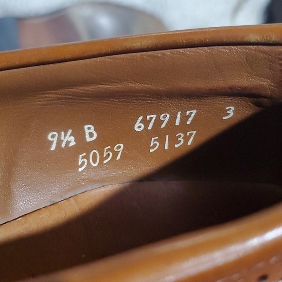Allen Edmonds Bridgeton tan leather slip on perforated loafer main image 8